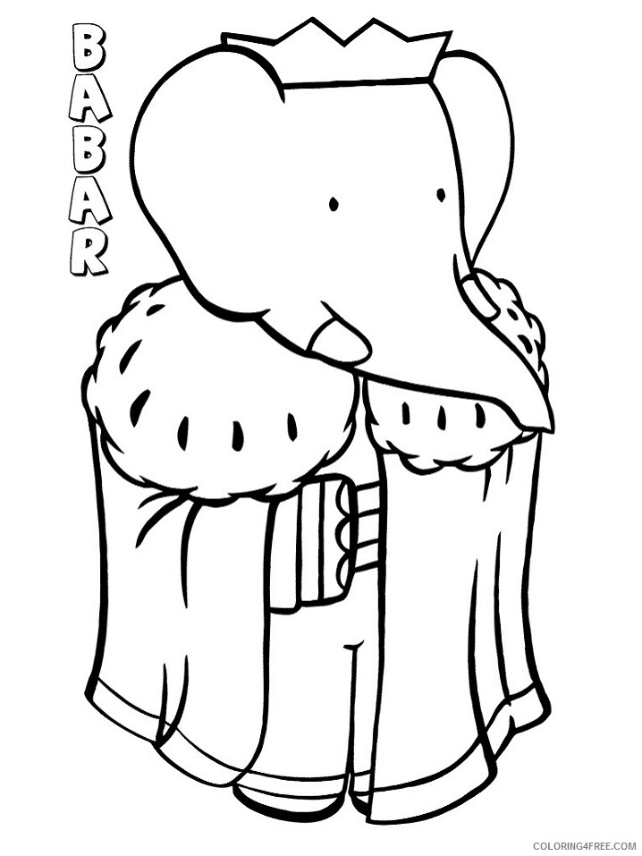 Babar Coloring Pages TV Film babar Printable 2020 00358 Coloring4free