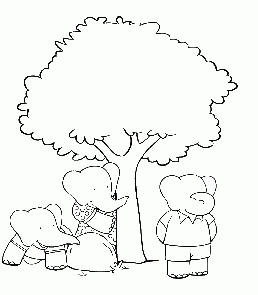Babar Coloring Pages TV Film babar_cl_03 Printable 2020 00361 Coloring4free