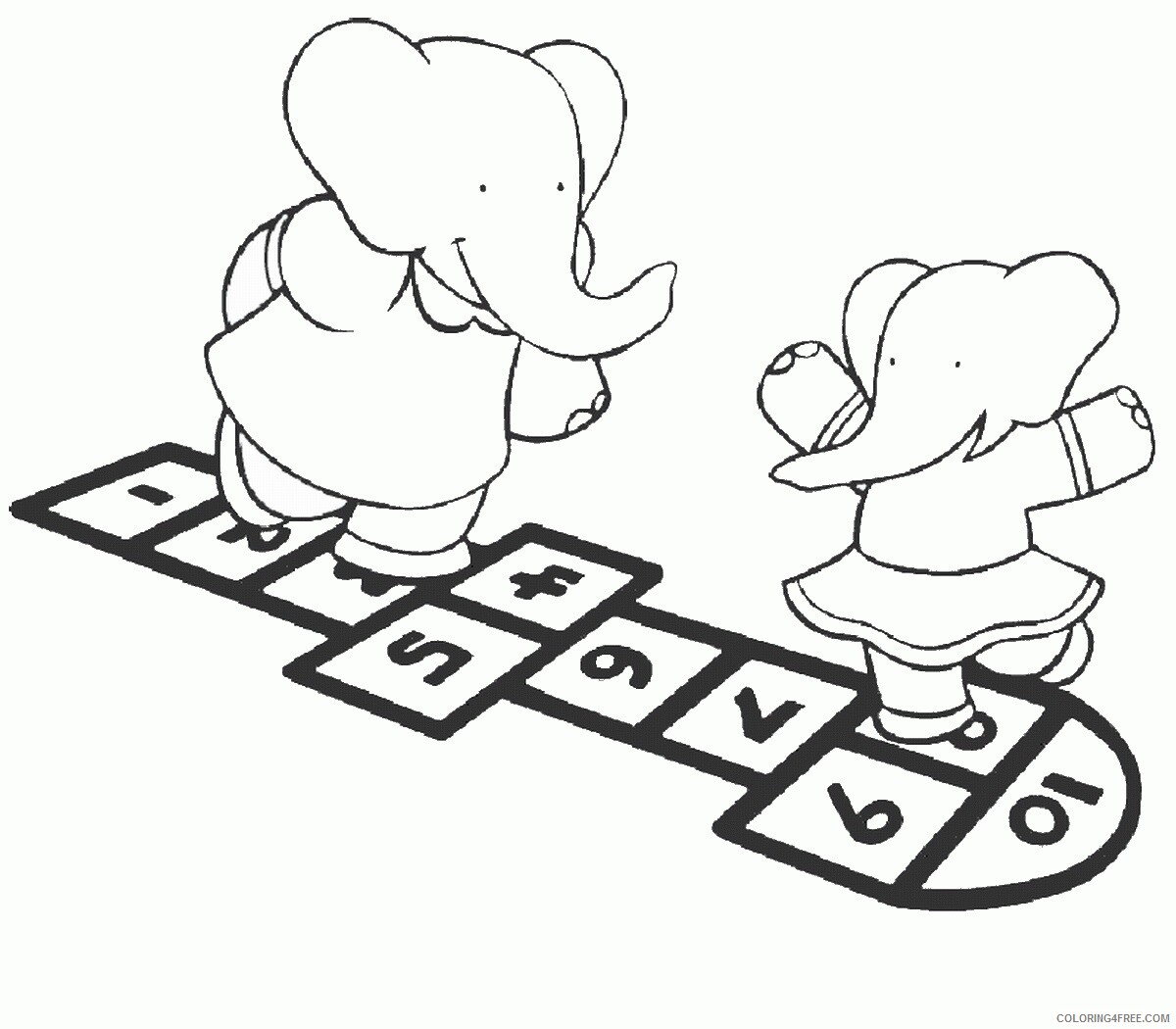 Babar Coloring Pages TV Film babar_cl_04 Printable 2020 00362 Coloring4free