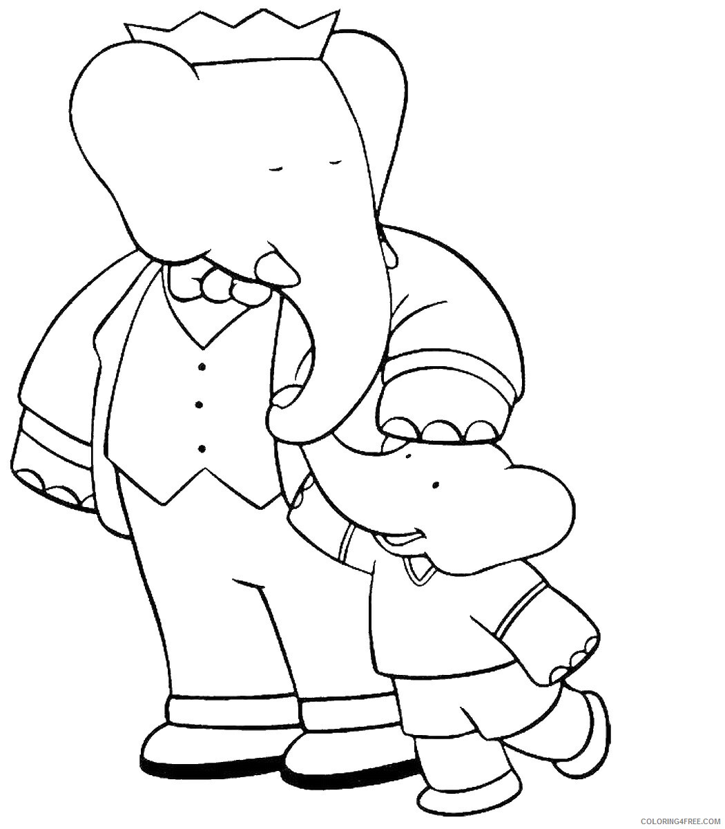 Babar Coloring Pages TV Film babar_cl_09 Printable 2020 00365 Coloring4free