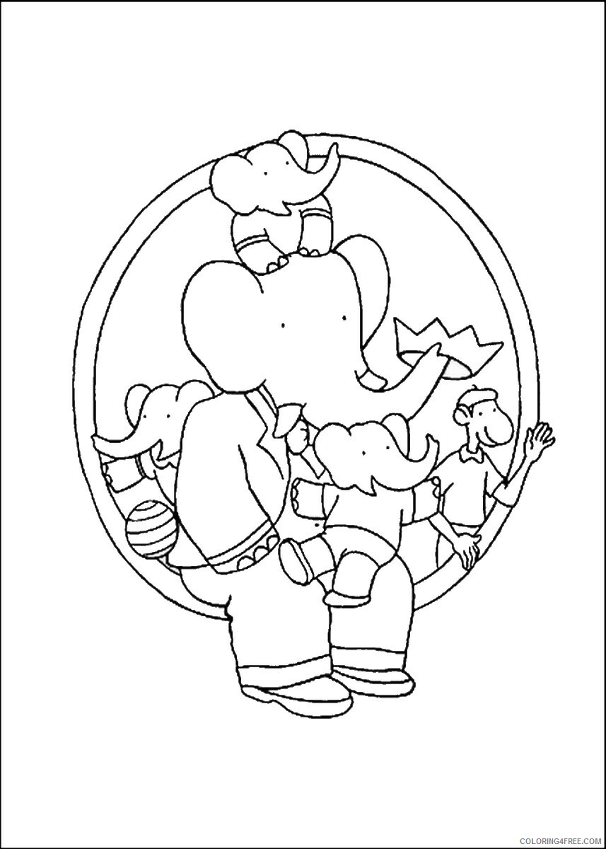 Babar Coloring Pages TV Film babar_cl_14 Printable 2020 00366 Coloring4free