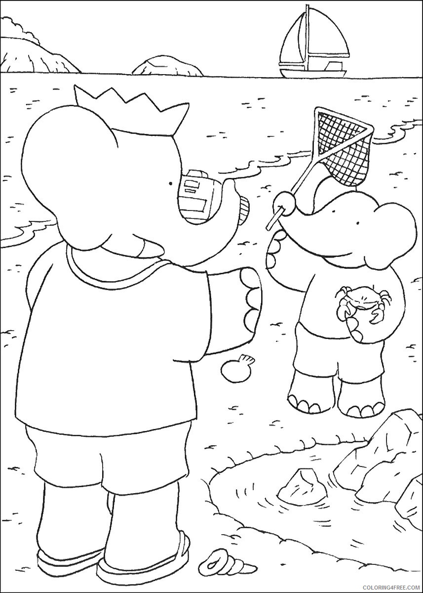 Babar Coloring Pages TV Film babar_cl_17 Printable 2020 00369 Coloring4free