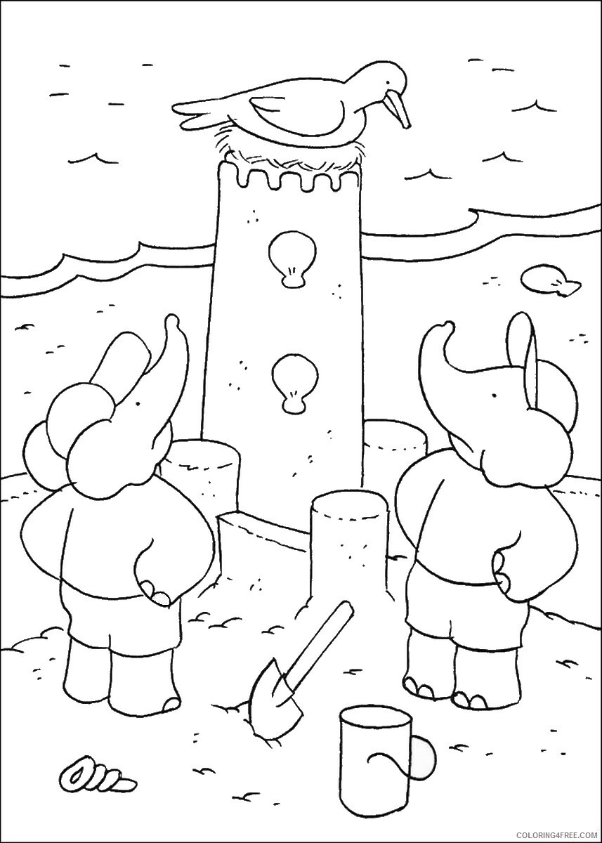 Babar Coloring Pages TV Film babar_cl_18 Printable 2020 00370 Coloring4free