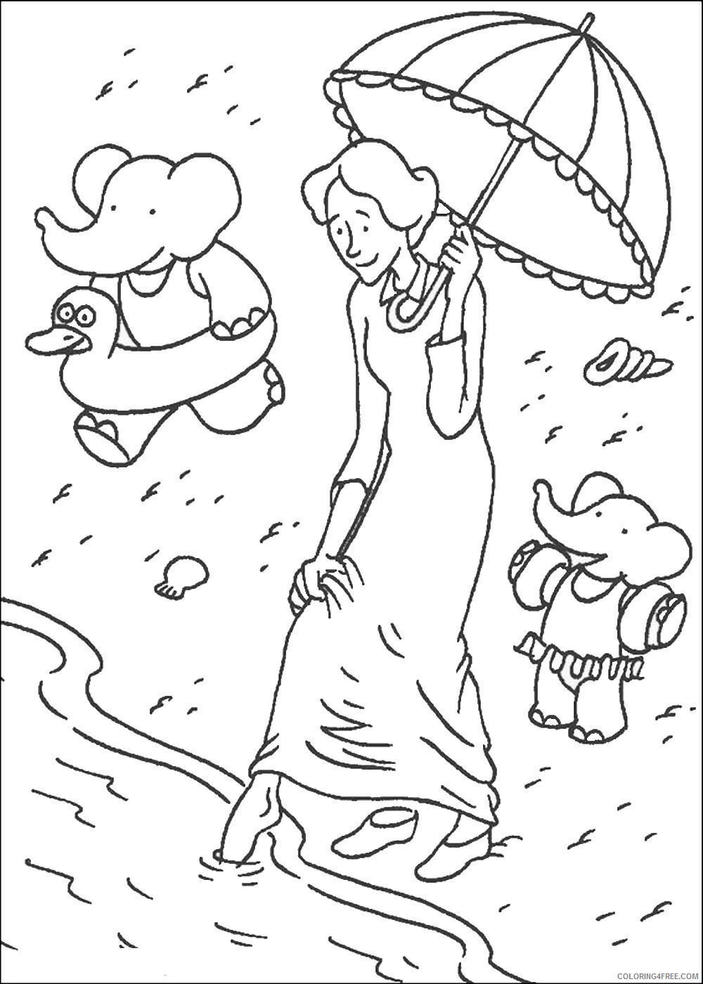 Babar Coloring Pages TV Film babar_cl_21 Printable 2020 00373 Coloring4free