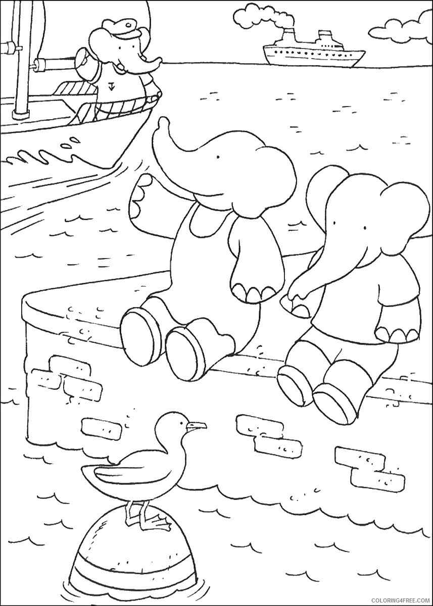 Babar Coloring Pages TV Film babar_cl_22 Printable 2020 00374 Coloring4free