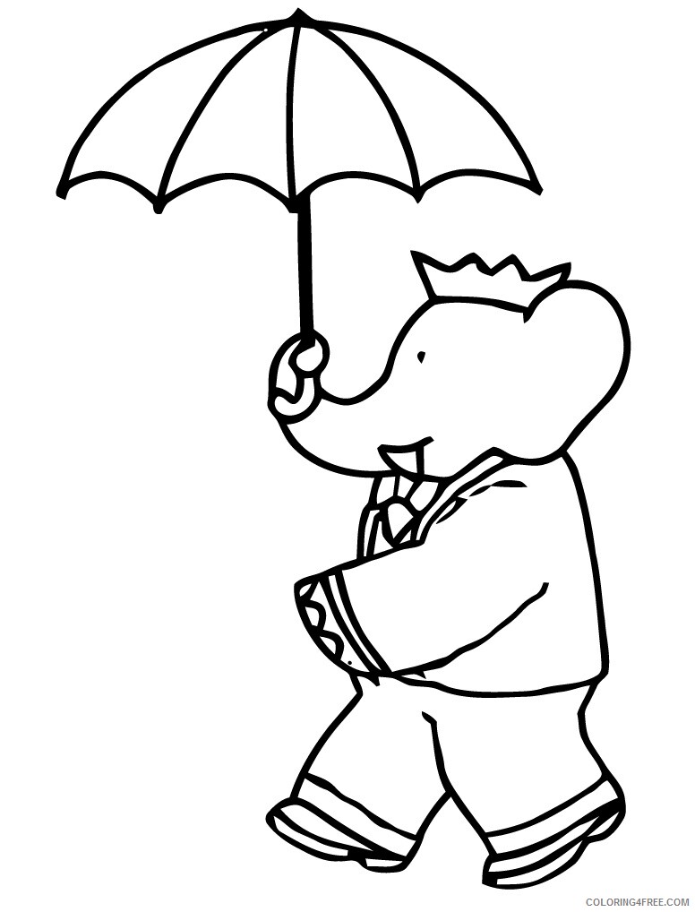 Babar Coloring Pages TV Film for kids babar Printable 2020 00357 Coloring4free
