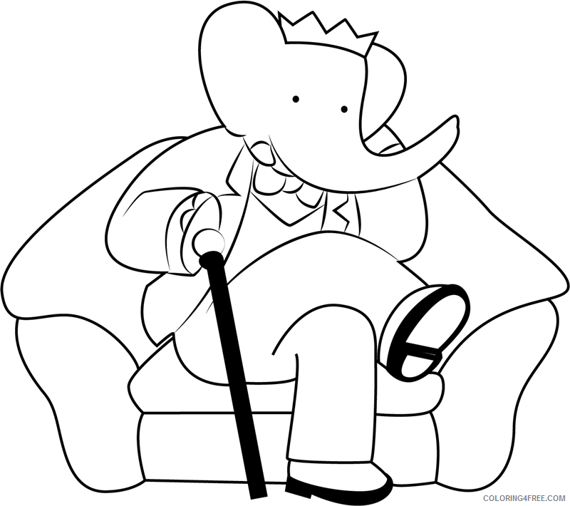 Babar Coloring Pages TV Film mr babar Printable 2020 00354 Coloring4free