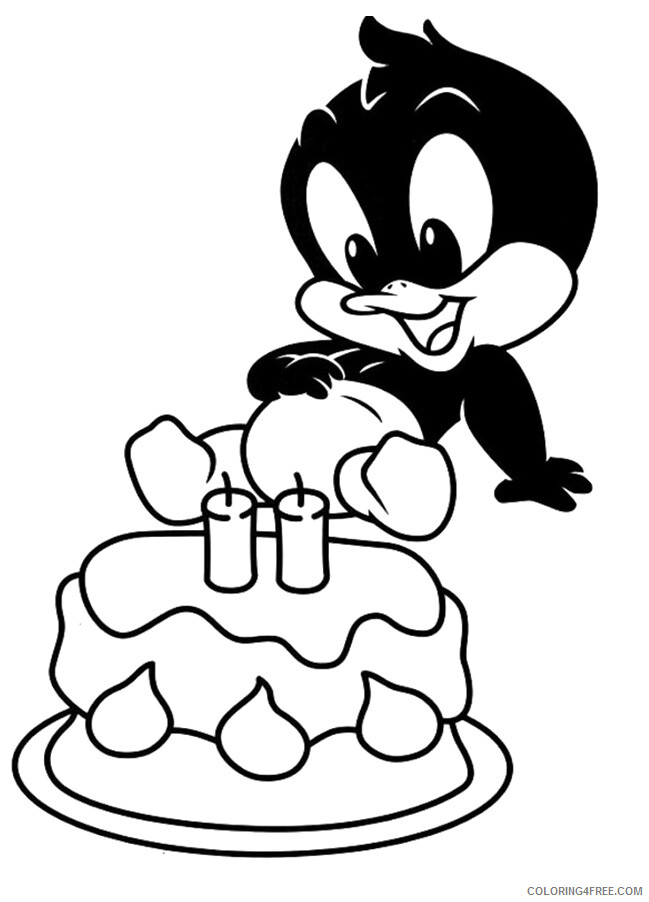 Baby Looney Tunes Coloring Pages TV Film Daffy Duck Printable 2020 00489 Coloring4free