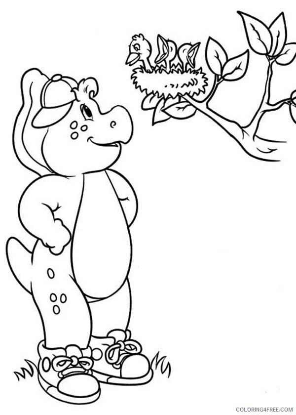 Barney and Friends Coloring Pages TV Film BJ See Hungry Little Bird 2020 00688 Coloring4free