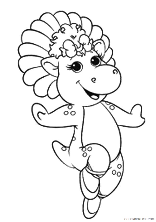 Barney and Friends Coloring Pages TV Film Baby Bop Walking Happily 2020 00599 Coloring4free