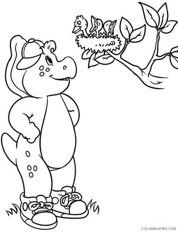 Barney and Friends Coloring Pages TV Film Barney BJ Printable 2020 00646 Coloring4free