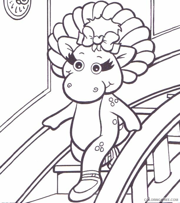 Barney and Friends Coloring Pages TV Film Barney Baby Bop Printable 2020 00645 Coloring4free