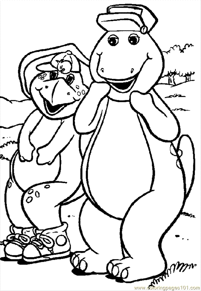 Barney and Friends Coloring Pages TV Film Barney For Kids Printable 2020 00650 Coloring4free
