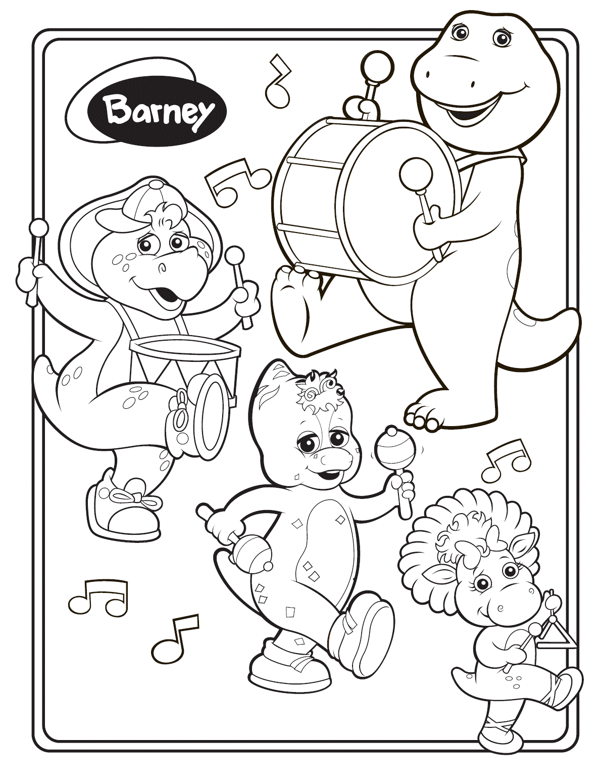 Barney and Friends Coloring Pages TV Film Barney Printable 2020 00689 Coloring4free