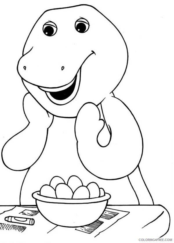Barney and Friends Coloring Pages TV Film Barney Want to Cook Egg 2020 00685 Coloring4free