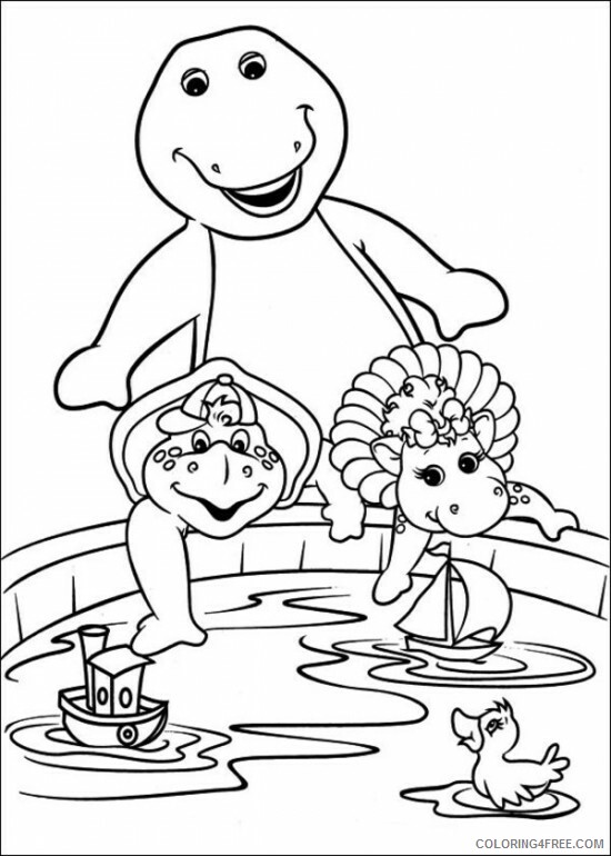 Barney and Friends Coloring Pages TV Film Barney for Kids Printable 2020 00665 Coloring4free