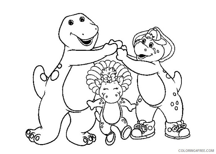 Barney and Friends Coloring Pages TV Film Barney three Printable 2020 00684 Coloring4free