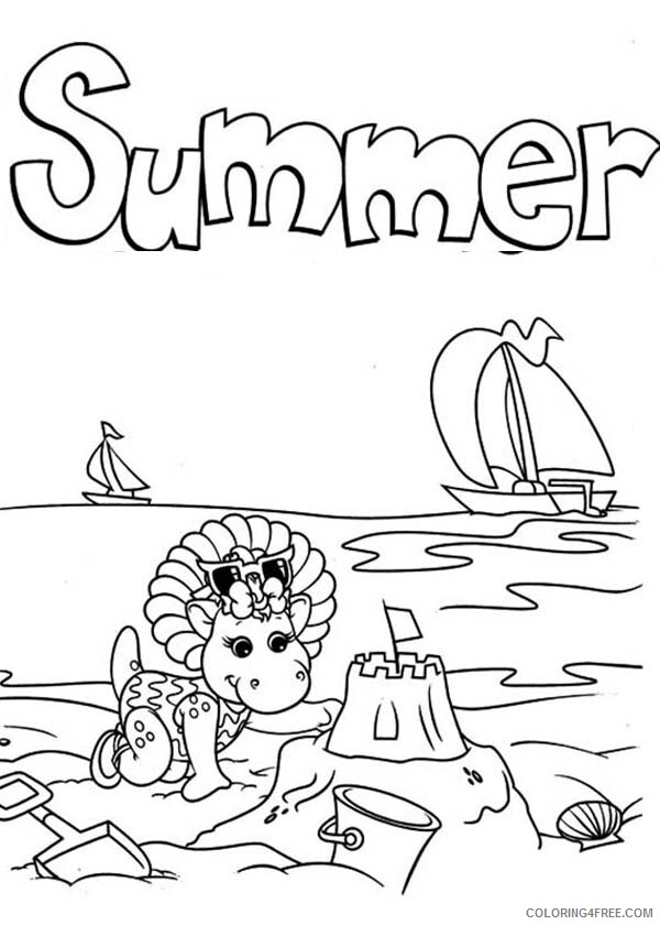 Barney and Friends Coloring Pages TV Film Summer Time Printable 2020 00697 Coloring4free