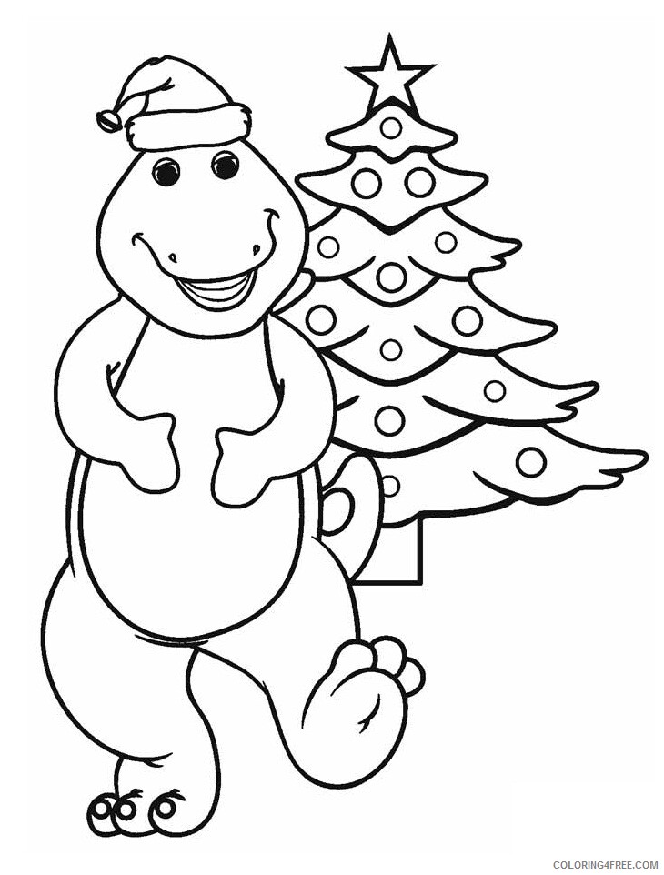 Barney and Friends Coloring Pages TV Film barney for christmas Printable 2020 00598 Coloring4free