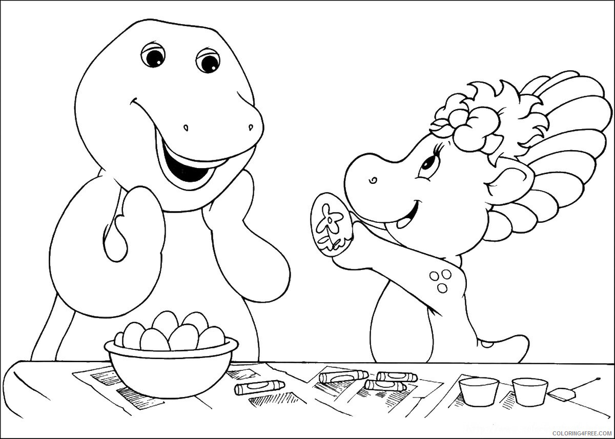 Barney and Friends Coloring Pages TV Film barney_cl_1034 Printable 2020 00607 Coloring4free
