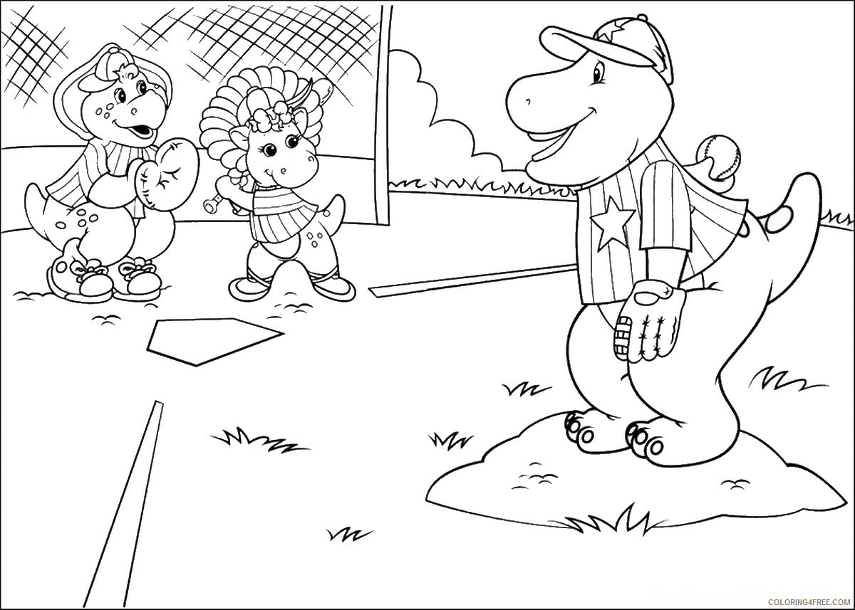 Barney and Friends Coloring Pages TV Film barney_cl_1040 Printable 2020 00613 Coloring4free