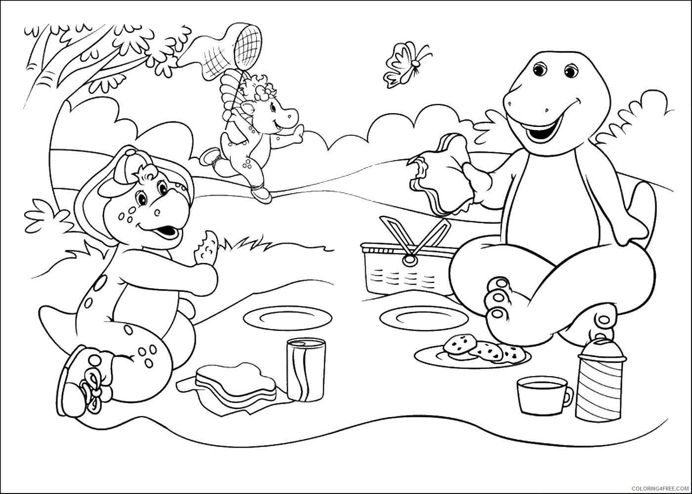 Barney and Friends Coloring Pages TV Film barney_cl_1045 Printable 2020 00618 Coloring4free