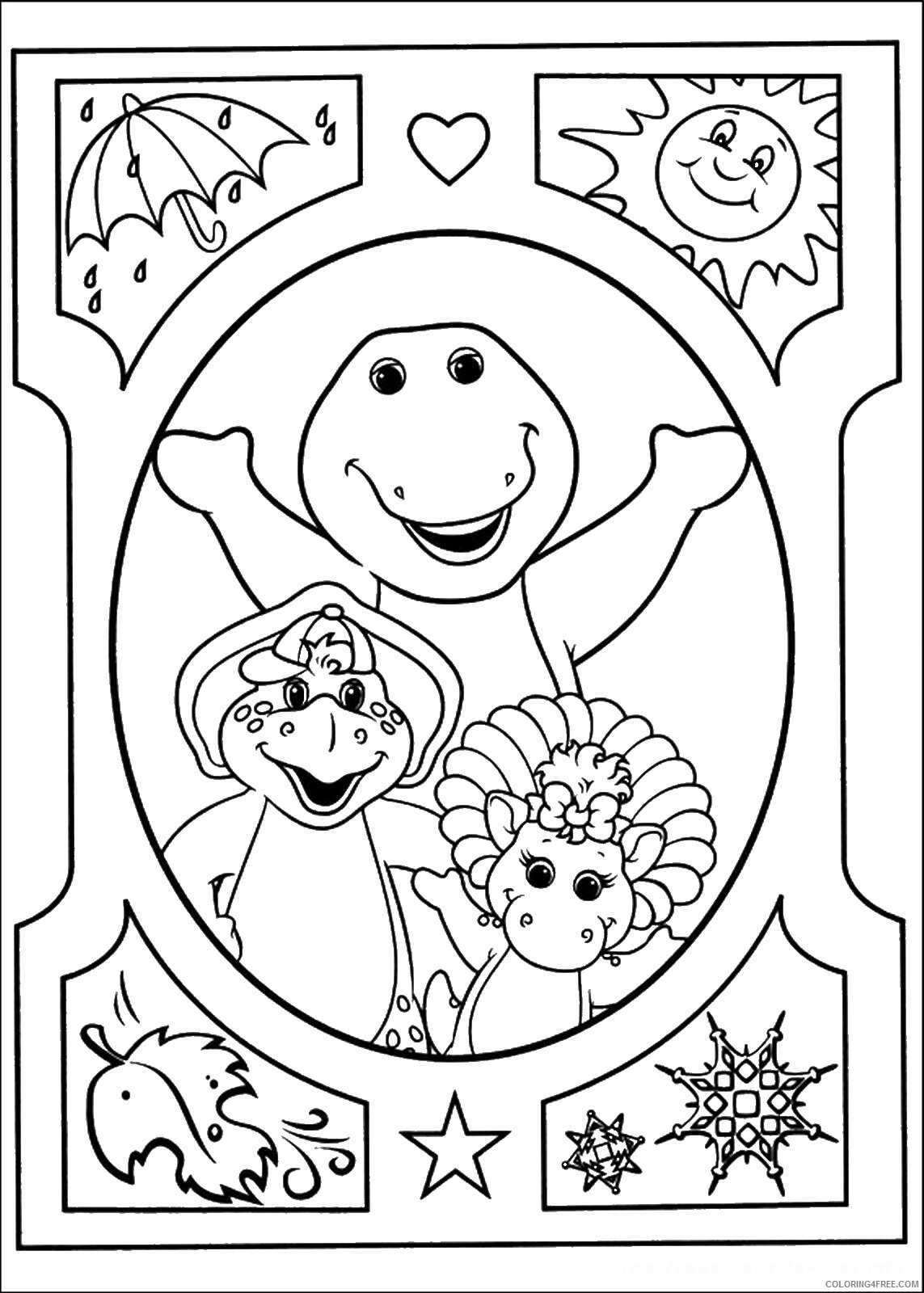 Barney and Friends Coloring Pages TV Film barney_cl_1056 Printable 2020 00629 Coloring4free