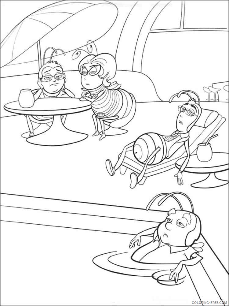 Bee Movie Coloring Pages TV Film Bee movie 10 Printable 2020 00732 Coloring4free