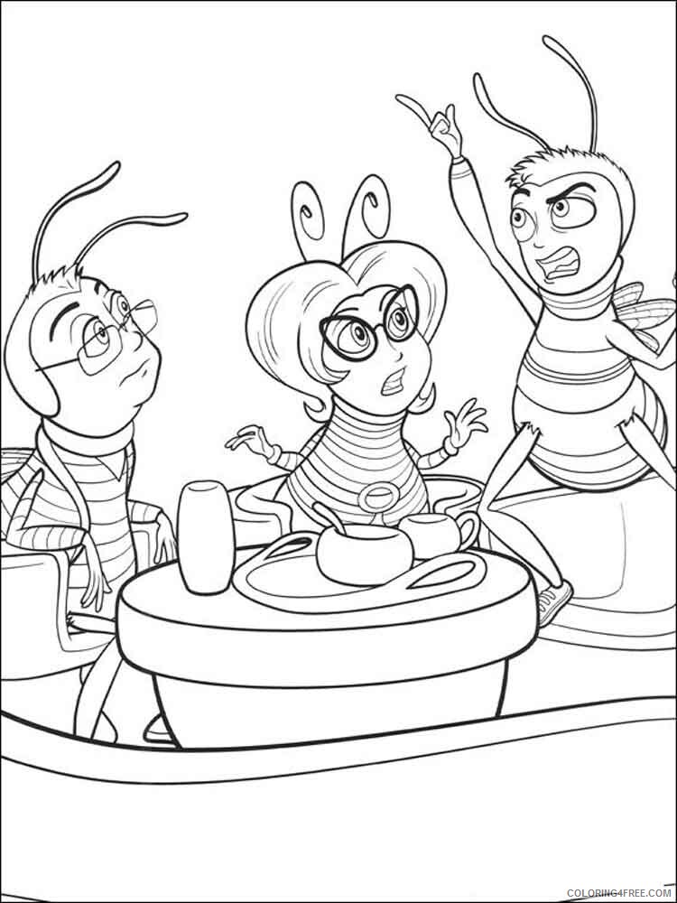 Bee Movie Coloring Pages TV Film Bee movie 14 Printable 2020 00736 Coloring4free