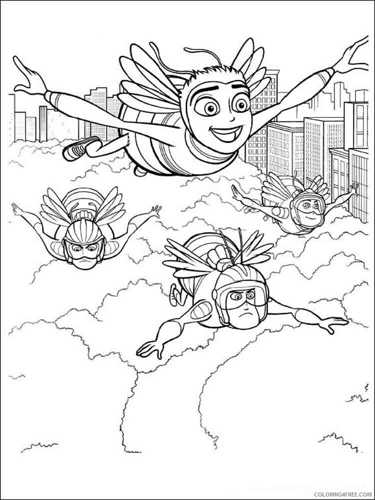 Bee Movie Coloring Pages TV Film Bee movie 3 Printable 2020 00745 Coloring4free