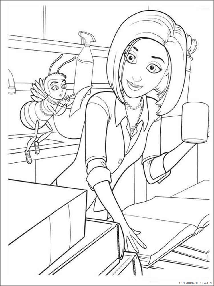 Bee Movie Coloring Pages TV Film Bee movie 4 Printable 2020 00746 Coloring4free