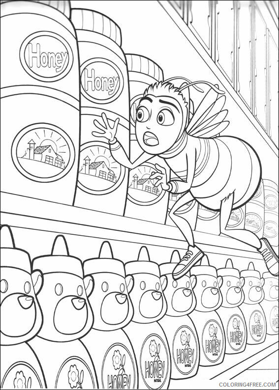 Bee Movie Coloring Pages TV Film bee movie das honingkomplott Printable 2020 00765 Coloring4free