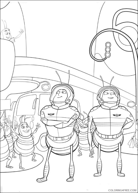 Bee Movie Coloring Pages TV Film bee movie soldiers Printable 2020 00787 Coloring4free