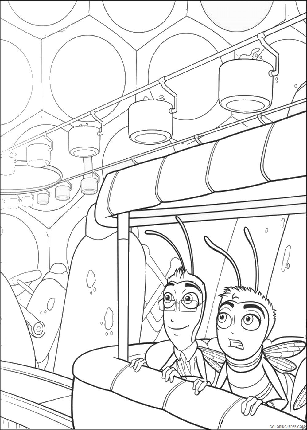 Bee Movie Coloring Pages TV Film bee_movie_cl07 Printable 2020 00699 Coloring4free