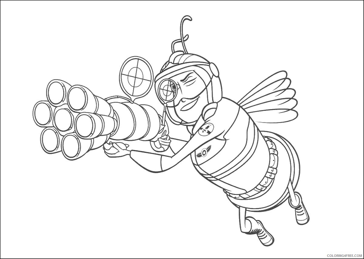 Bee Movie Coloring Pages TV Film bee_movie_cl08 Printable 2020 00700 Coloring4free
