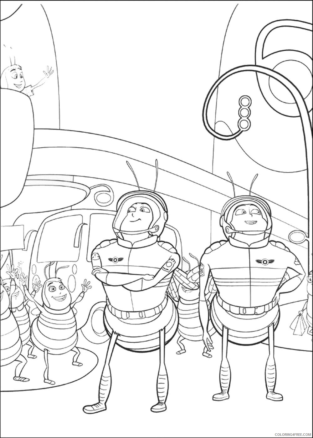 Bee Movie Coloring Pages TV Film bee_movie_cl09 Printable 2020 00701 Coloring4free