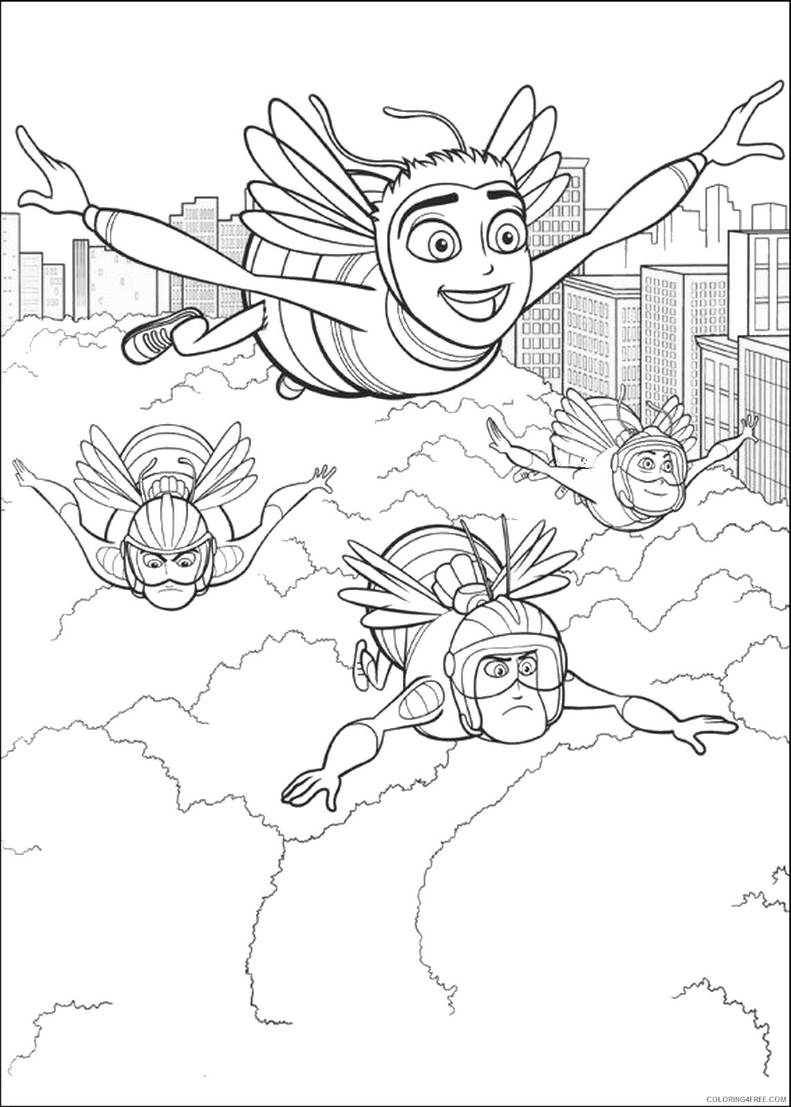 Bee Movie Coloring Pages TV Film bee_movie_cl10 Printable 2020 00702 Coloring4free