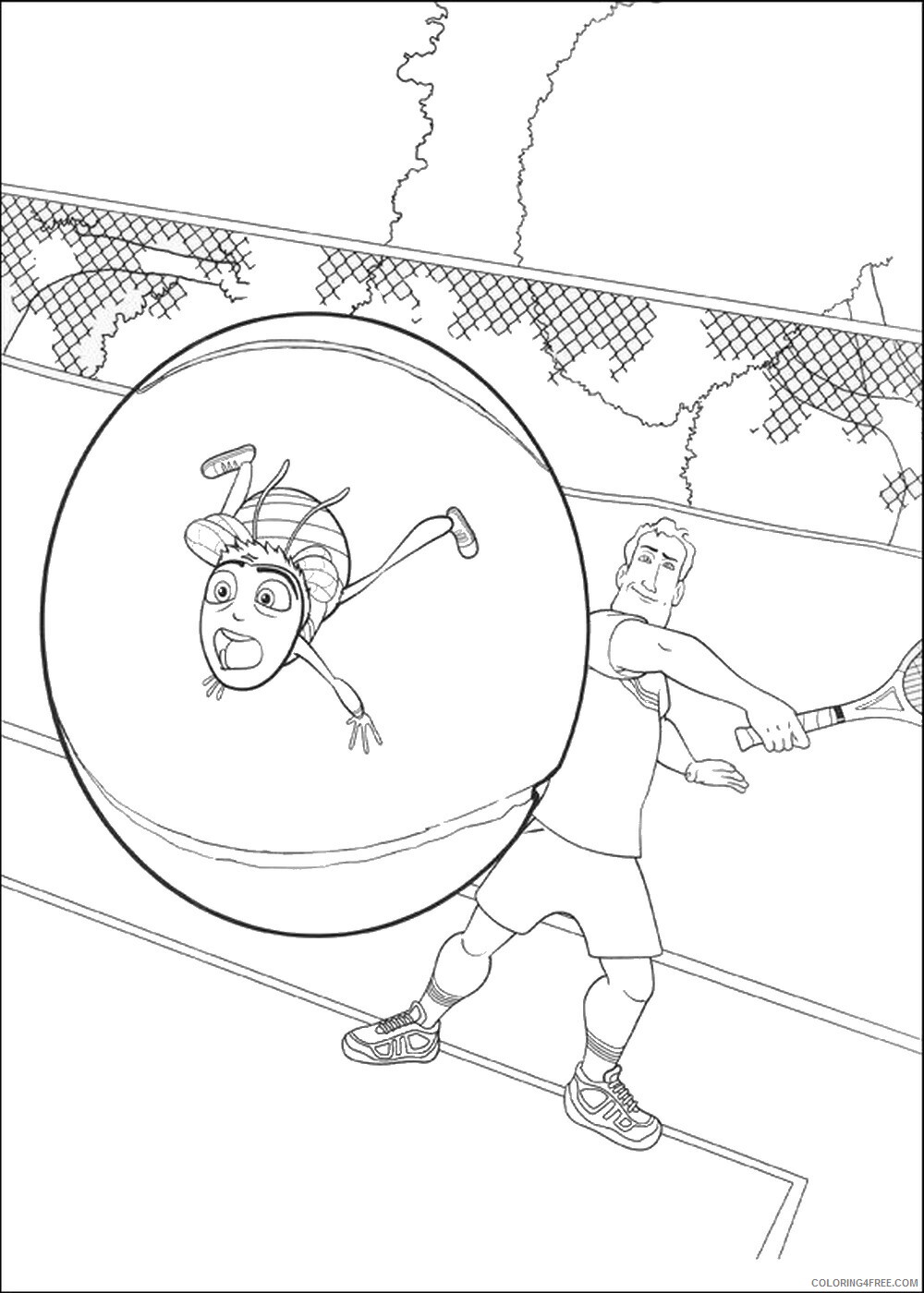 Bee Movie Coloring Pages TV Film bee_movie_cl11 Printable 2020 00703 Coloring4free
