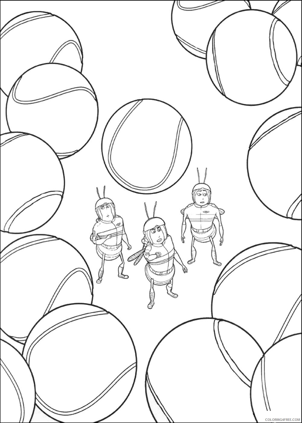 Bee Movie Coloring Pages TV Film bee_movie_cl12 Printable 2020 00704 Coloring4free