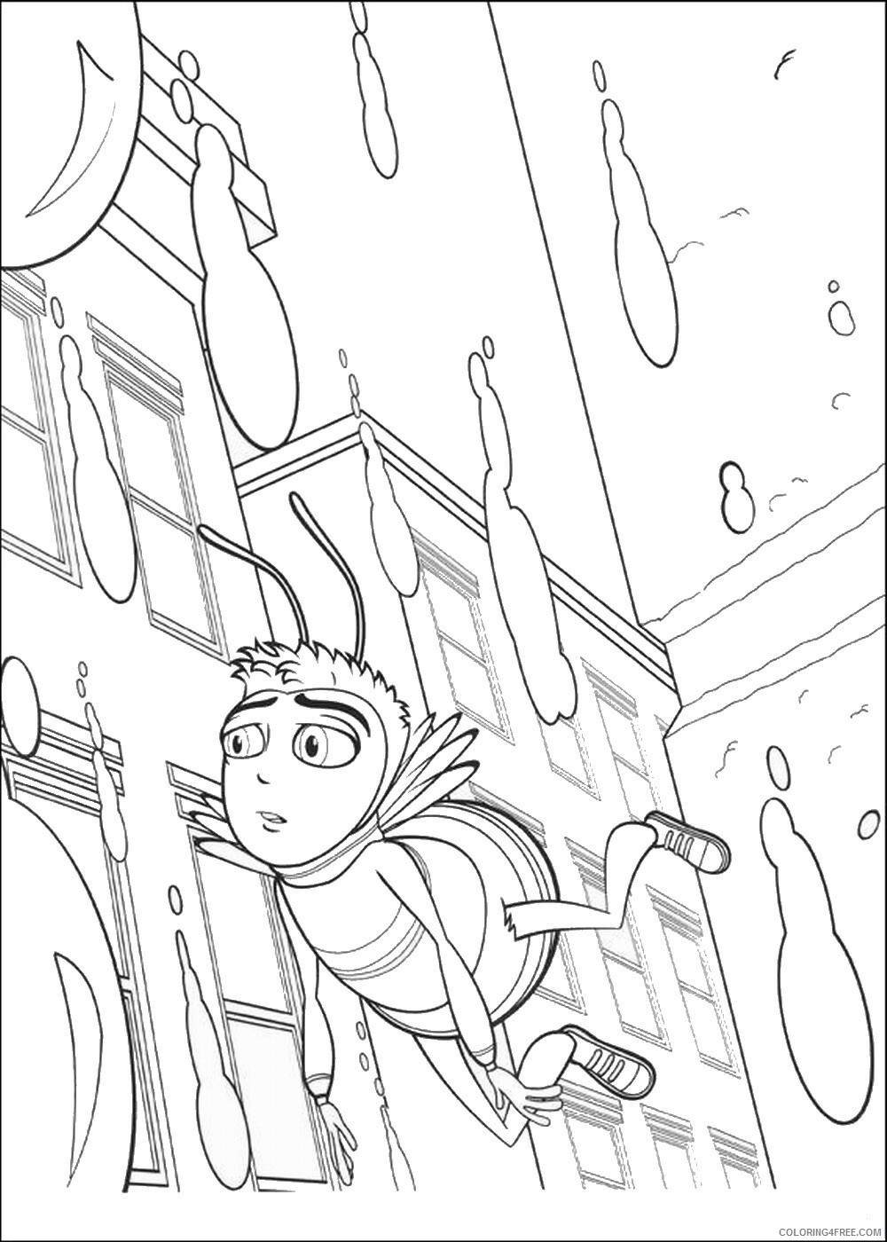 Bee Movie Coloring Pages TV Film bee_movie_cl14 Printable 2020 00706 Coloring4free