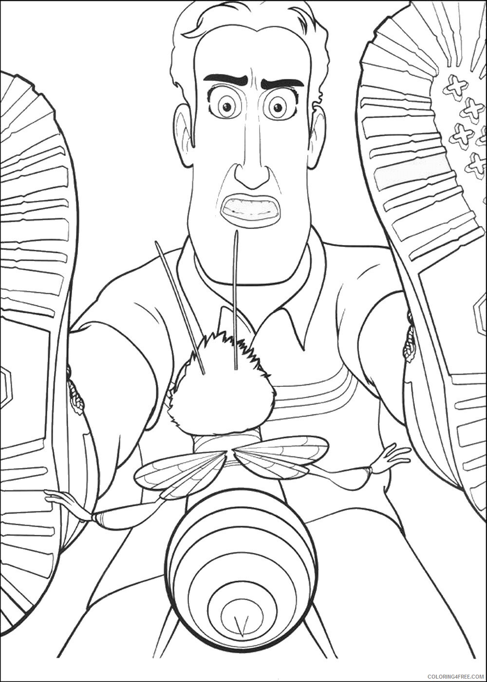 Bee Movie Coloring Pages TV Film bee_movie_cl17 Printable 2020 00709 Coloring4free