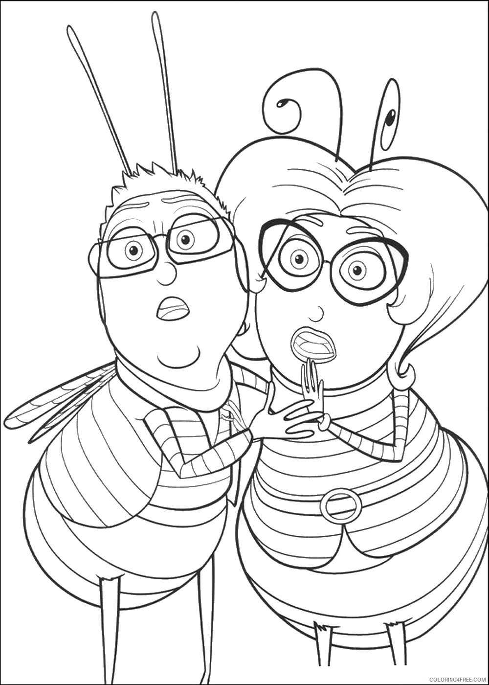 Bee Movie Coloring Pages TV Film bee_movie_cl25 Printable 2020 00717 Coloring4free