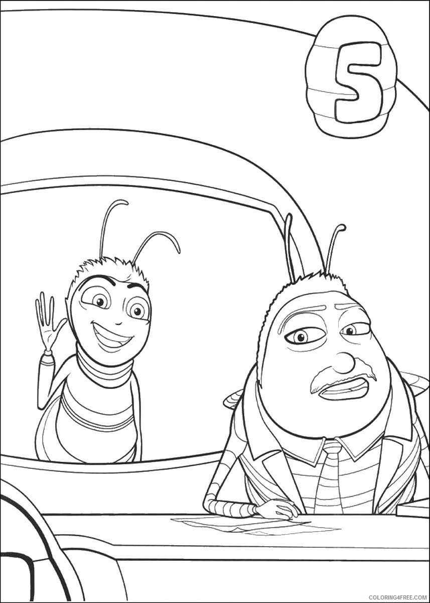 Bee Movie Coloring Pages TV Film bee_movie_cl26 Printable 2020 00718 Coloring4free