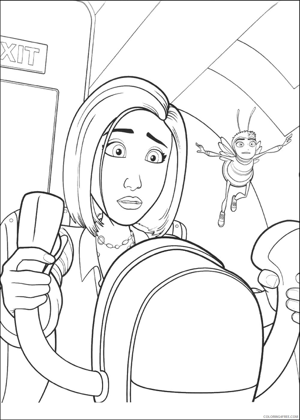 Bee Movie Coloring Pages TV Film bee_movie_cl34 Printable 2020 00726 Coloring4free