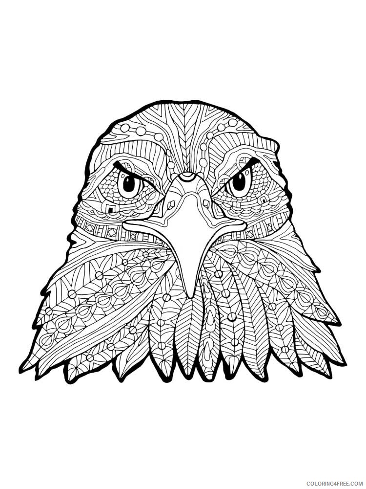 Bird Zentangle Coloring Pages zentangle eagle 10 Printable 2020 685 Coloring4free