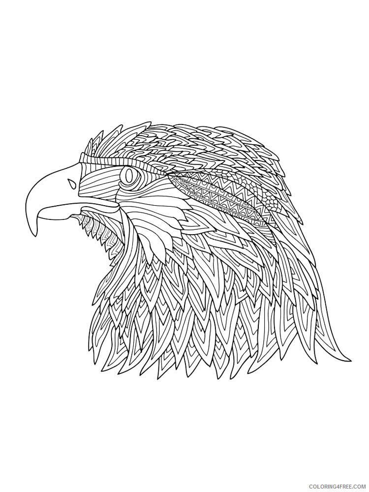 Bird Zentangle Coloring Pages zentangle eagle 8 Printable 2020 692 Coloring4free