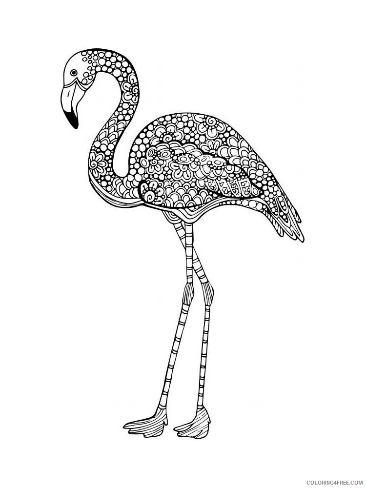 Bird Zentangle Coloring Pages zentangle flamingo 3 Printable 2020 699 Coloring4free