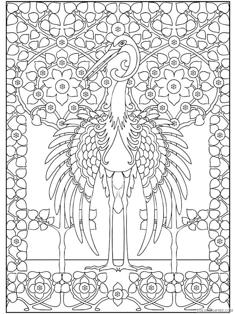 Bird Zentangle Coloring Pages zentangle heron 4 Printable 2020 706 Coloring4free