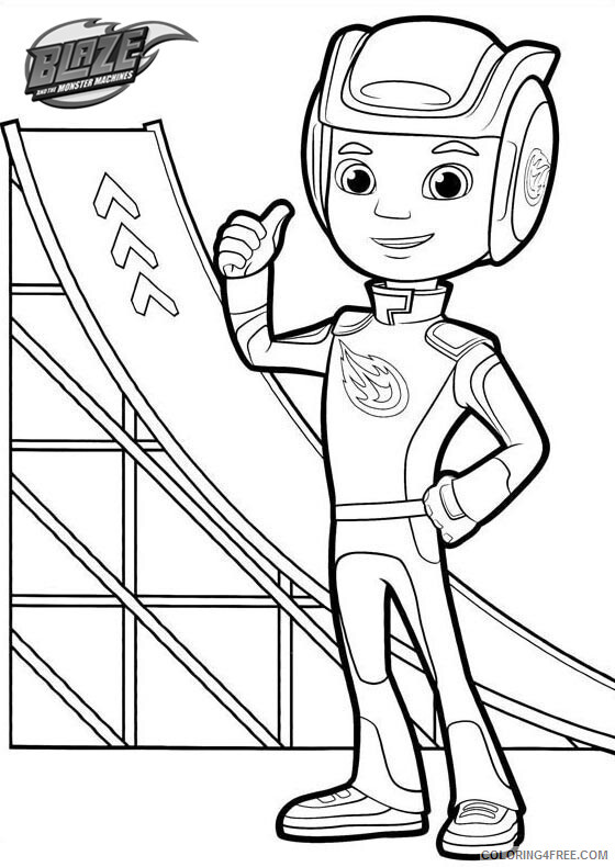 Blaze and the Monster Machines Coloring Pages TV Film AJ Blaze 2020 00832 Coloring4free