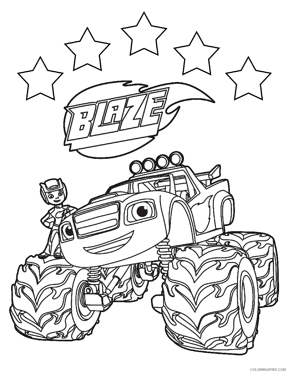 Blaze and the Monster Machines Coloring Pages TV Film Blaze Printable 2020 00852 Coloring4free